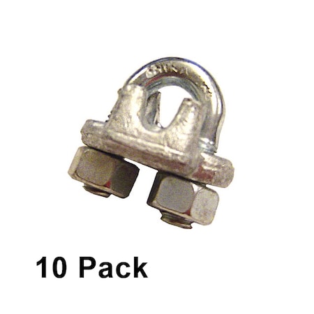 7/16 Galvanized Drop Forged Wire Rope Clips (10 Pack)